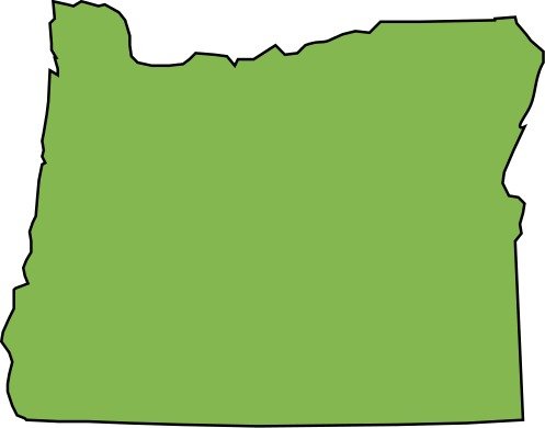 Oregon State Map Outline