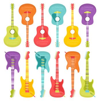 Guitar Acoustic And Electric Set Personal