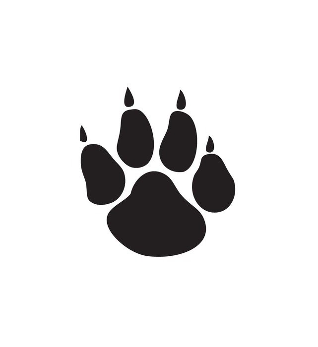 clipart of the animal paw print