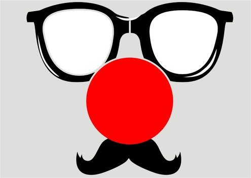 Clip art of moustache and glasses