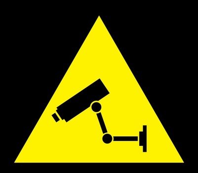 Caution Cctv Svg Vector Sfree