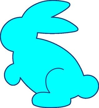 Sea Green Bunny At Clkercom Vector Online