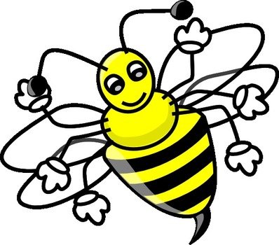 Bee 3 4 clipart
