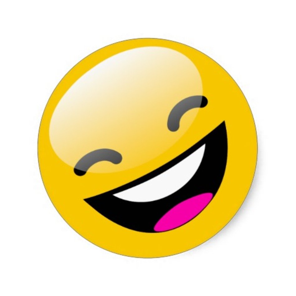 Laughing Smiley Face Round Stickers Zazzle