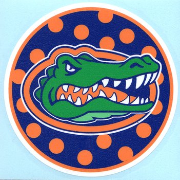Details About Florida Gators Polka Dot Circle 4 Vinyl Decal Car Truck