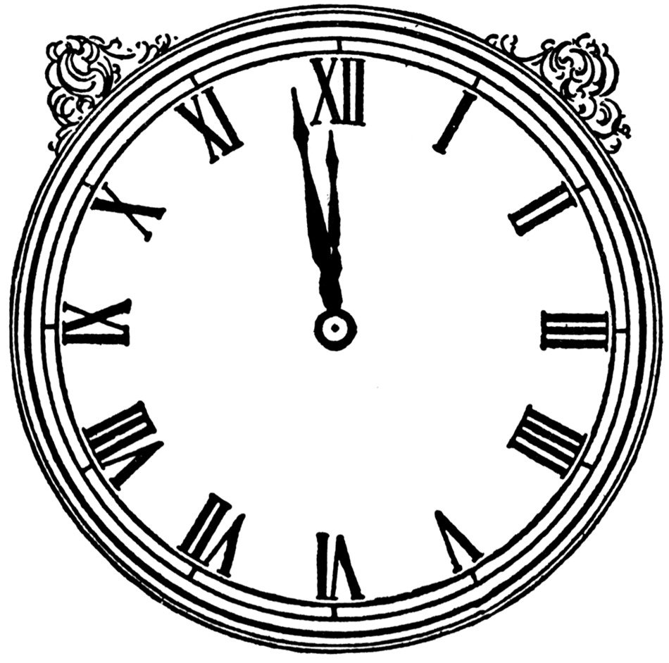 painted tower clock