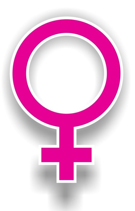 Clip art of the pink woman symbol