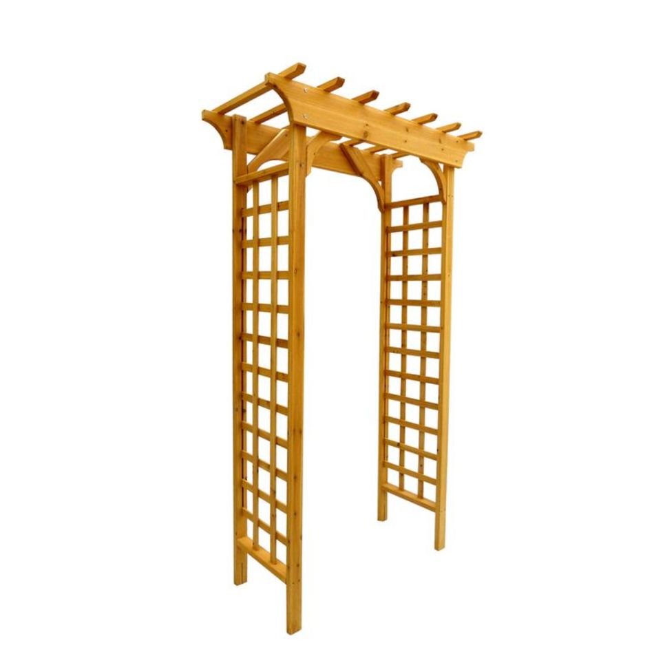 Arbor Wooden Arch Trellis Overstockcom Shopping Big Discounts On