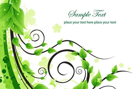 Flower Vector &187 Blog Archive Green Floral Swirl
