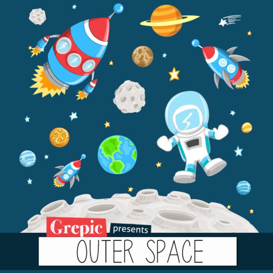 Outer Space Pack With Planets
