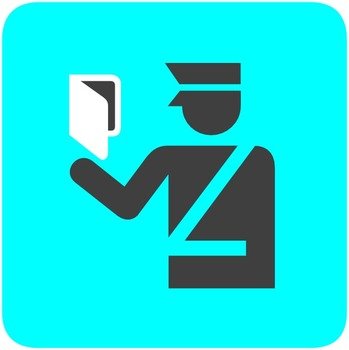 Immigration Police In Bright Blue At Clkercom Vector Clip