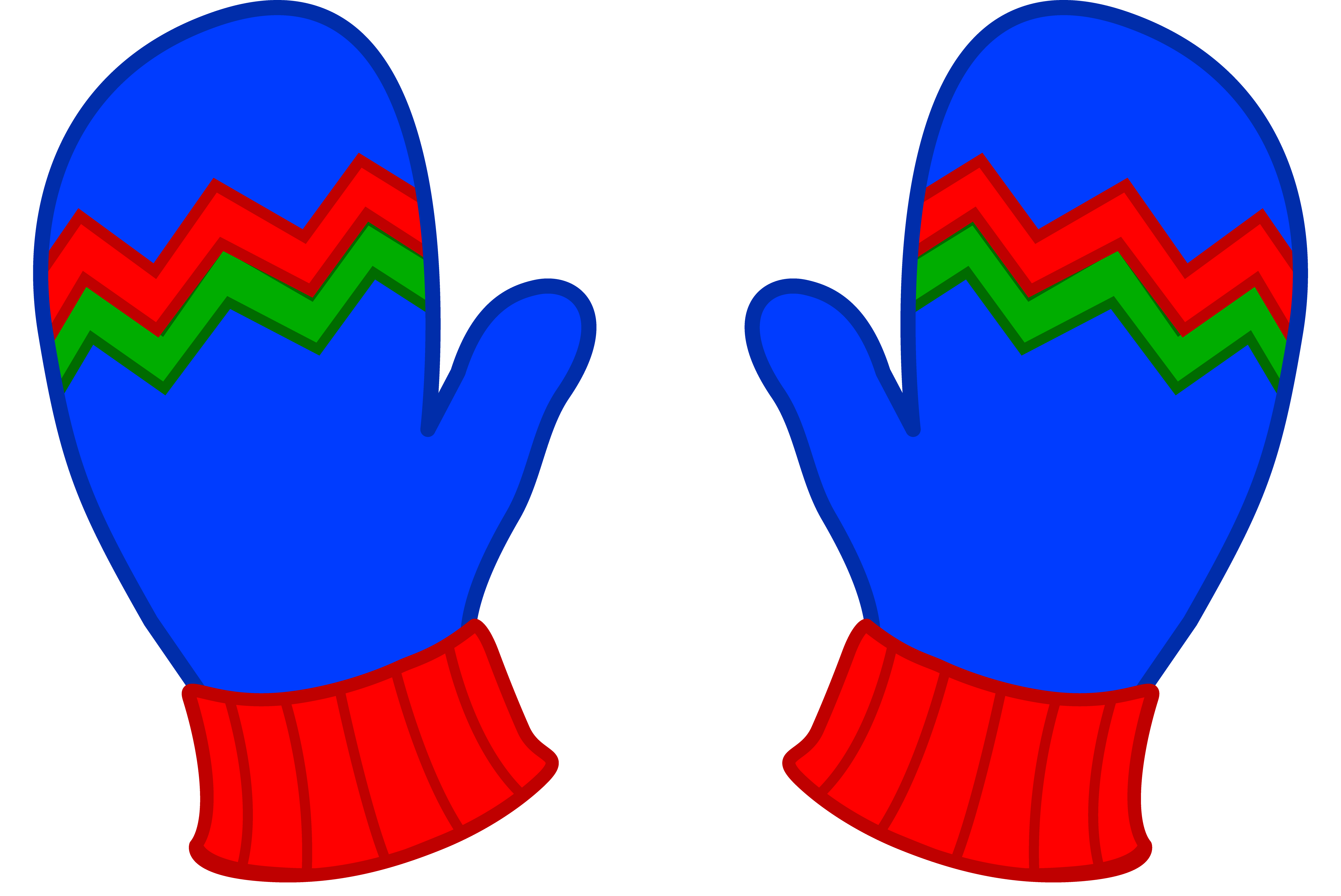 Clipart of Winter Gloves free image download