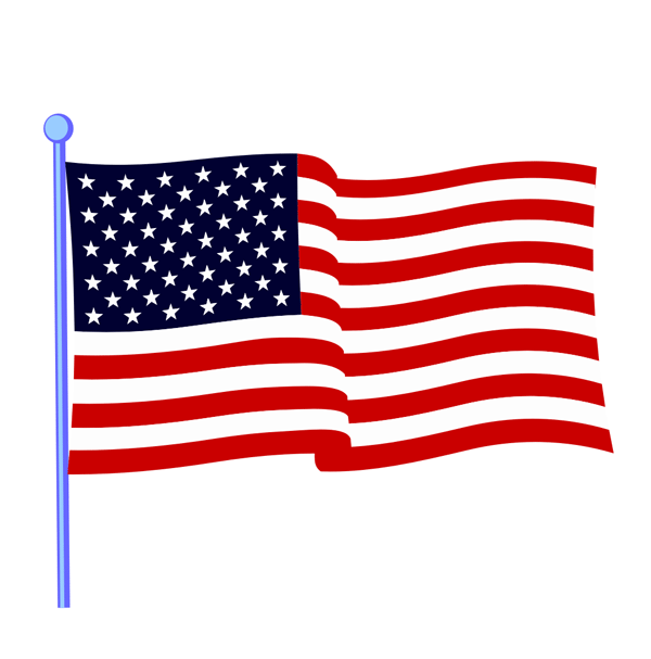 The Us Flag drawing free image download