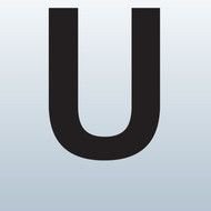 Letter black U drawing