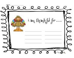 I Am Thankful List drawing