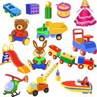 Children Toys Vectors clipart