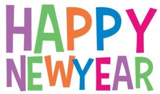 happy new year on black as the inscription in the picture