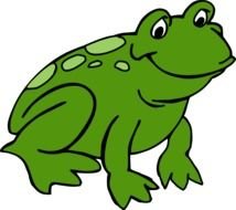 cute small green Frog drawing