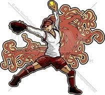 1745 Fastpitch Softball Player Pitching Fast Pitch Art