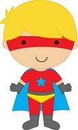 drawing of a boy in a superhero costume