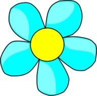 Teal Flower Info Views 1