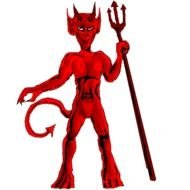 Free Devil Holding A Pitchfork