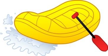 Cartoon Yellow Boat clipart