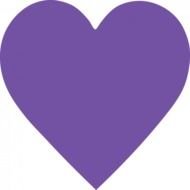 lavender color heart on a white background
