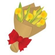 clipart of the bouquet with yellow flowers