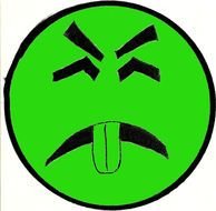 green and black emoticon