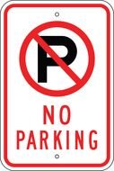 no parking square sign