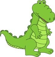 Alligator Standing Image Cute And Fun Green With