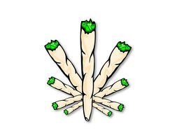 Drawing of the Marijuana Leaves clipart