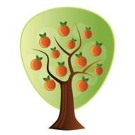 clipart trees with oranges