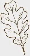 Clip Art of the oak leaf