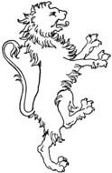 illustration of the Lion Coat Of Arms Etc