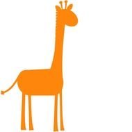Baby orange Giraffe drawing
