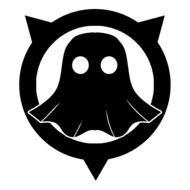 black ghost emblem as clipart
