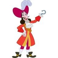 painted pirate Captain Hook