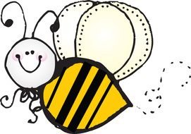 funny bee as a picture for clipart