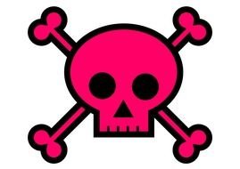 Simple Skull And Crossbones drawing