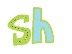 letters "sh" as a picture
