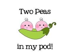 clipart of the two peas in my pod text