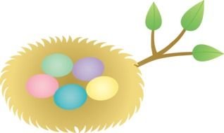 Colorful Easter eggs clipart