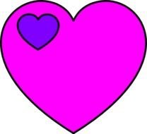 Pink And Violet Heart At Clkercom Vector Online