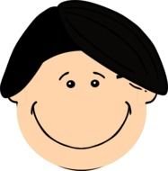 Smiling Dark Hair Boy At Clkercom Vector Online
