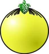 Yellow Bauble At Clkercom Vector Online Royalty