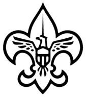 Boy Scouts Of America Logo, black and white