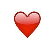 little red heart on a white background