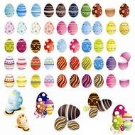 Vectors Easter Vector Colorful Egg Set Clip Art